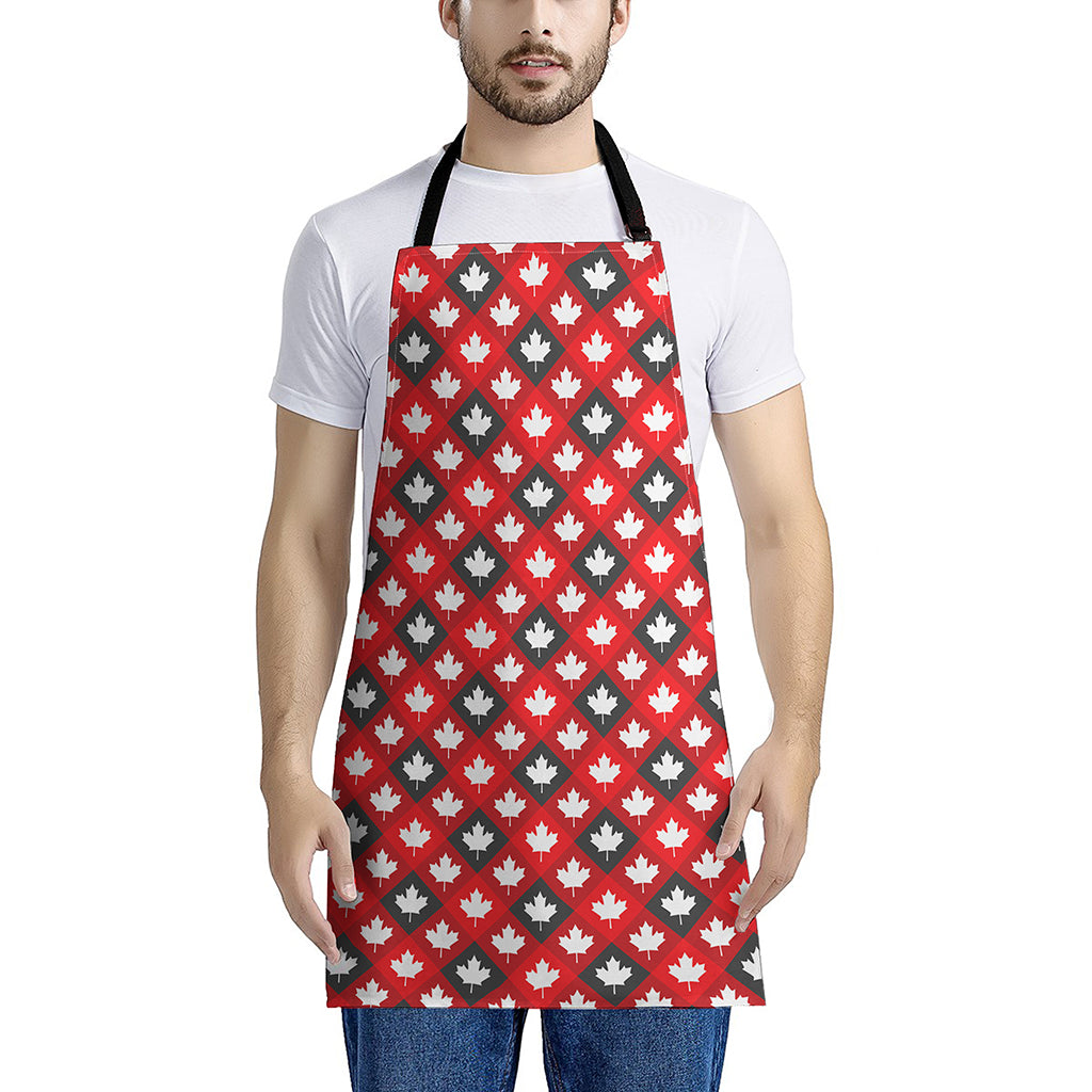 Canada Maple Leaf Pattern Print Apron