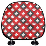 Canada Maple Leaf Pattern Print Car Headrest Covers