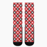 Canada Maple Leaf Pattern Print Crew Socks