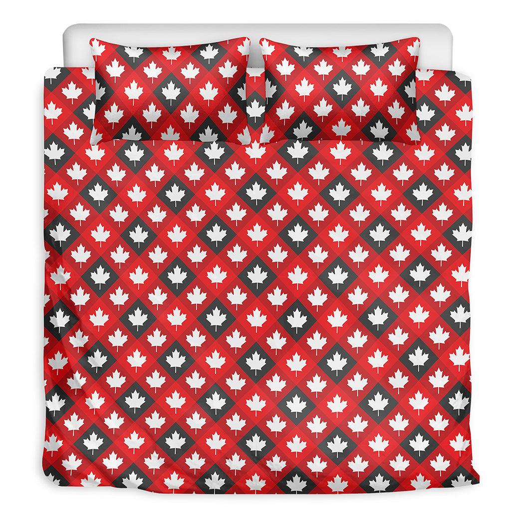 Canada Maple Leaf Pattern Print Duvet Cover Bedding Set
