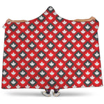 Canada Maple Leaf Pattern Print Hooded Blanket