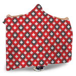 Canada Maple Leaf Pattern Print Hooded Blanket