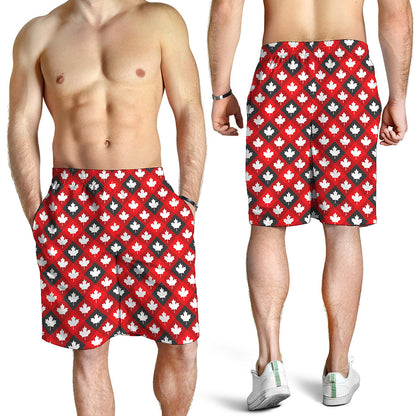 Canada Maple Leaf Pattern Print Men's Shorts