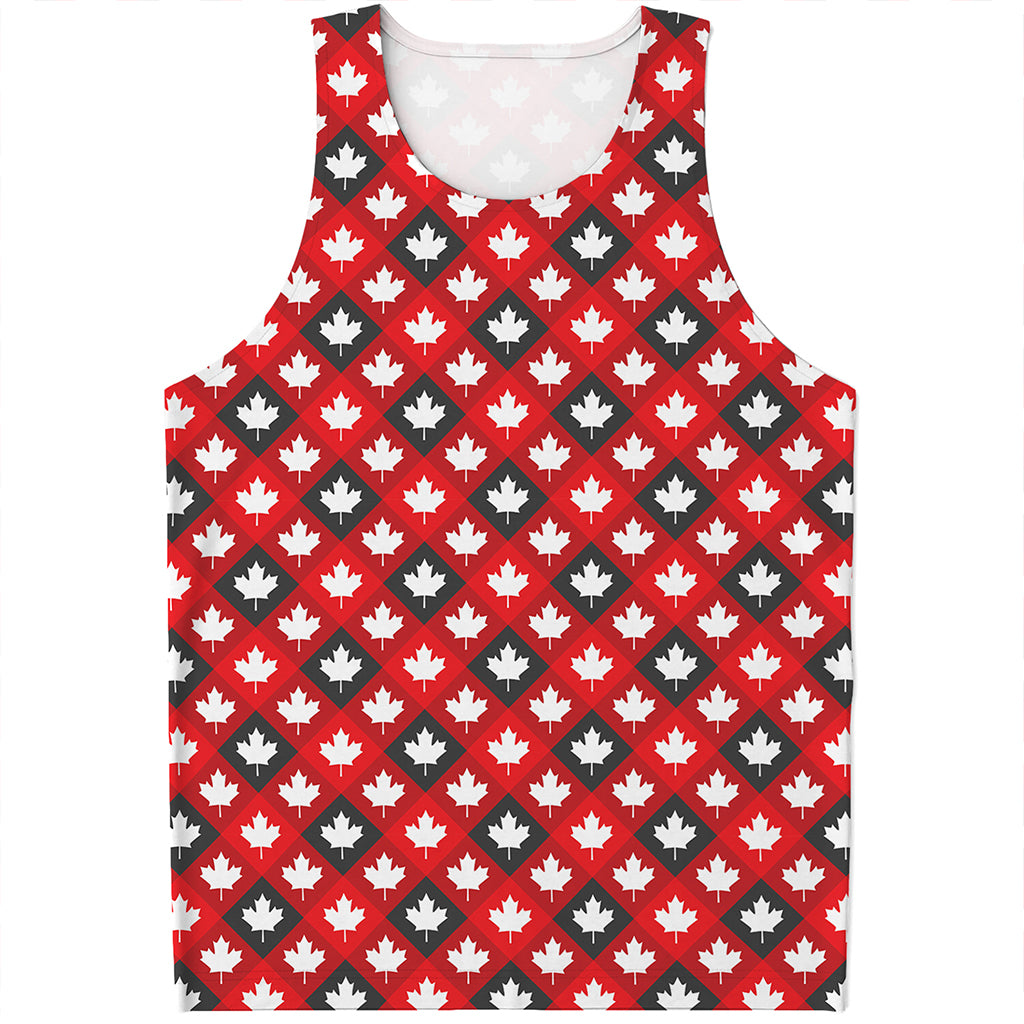 Canada Maple Leaf Pattern Print Men's Tank Top