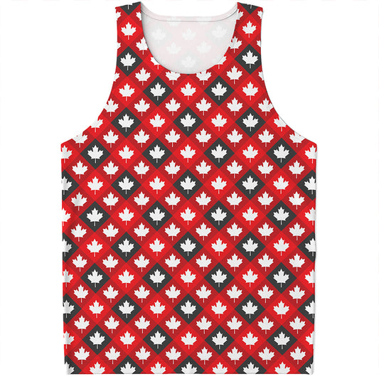 Canada Maple Leaf Pattern Print Men's Tank Top
