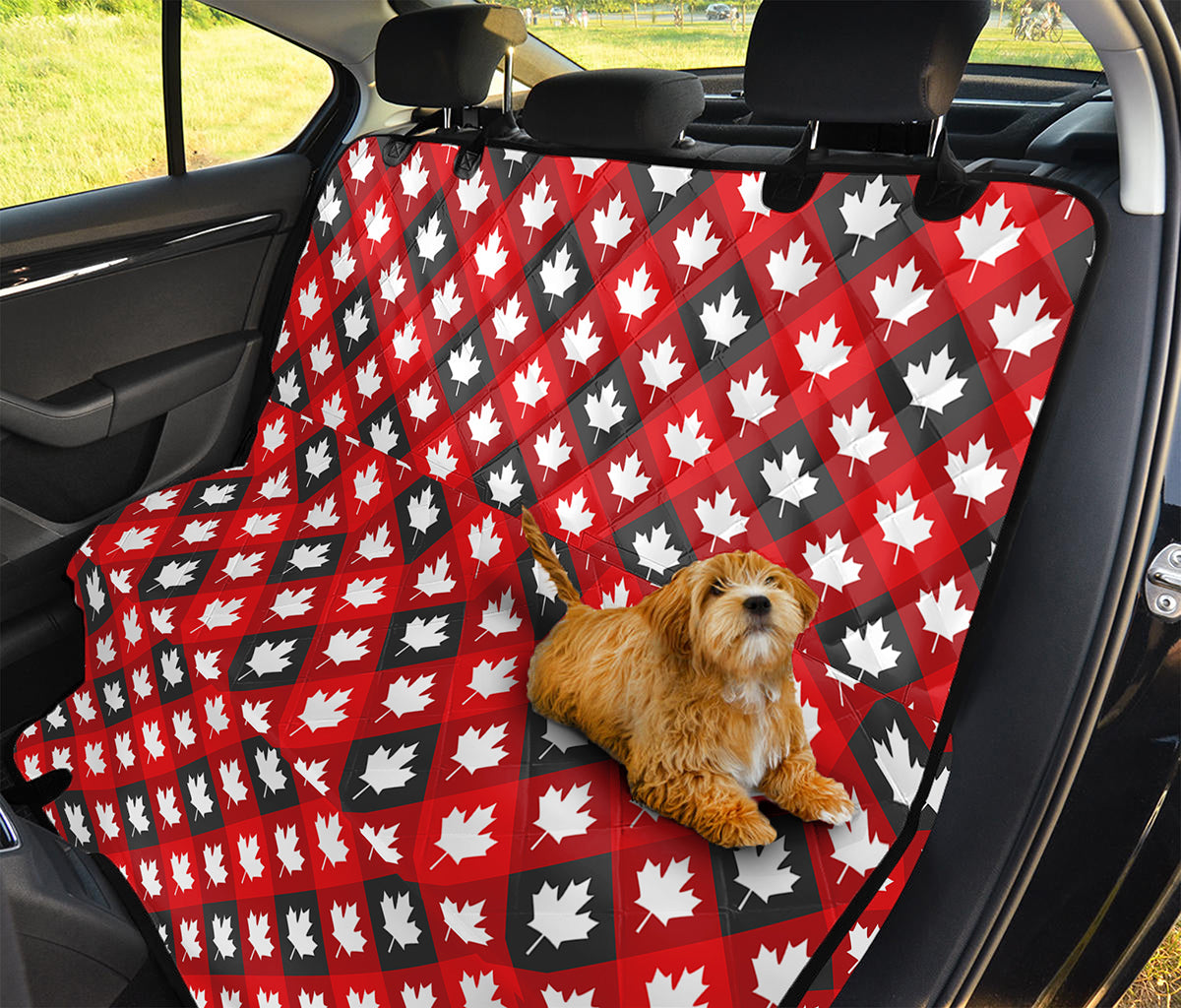 Canada Maple Leaf Pattern Print Pet Car Back Seat Cover