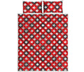 Canada Maple Leaf Pattern Print Quilt Bed Set