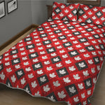 Canada Maple Leaf Pattern Print Quilt Bed Set