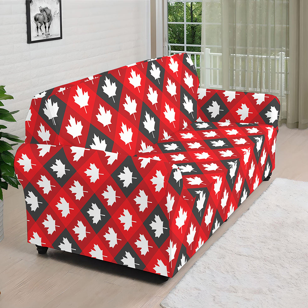 Canada Maple Leaf Pattern Print Sofa Cover