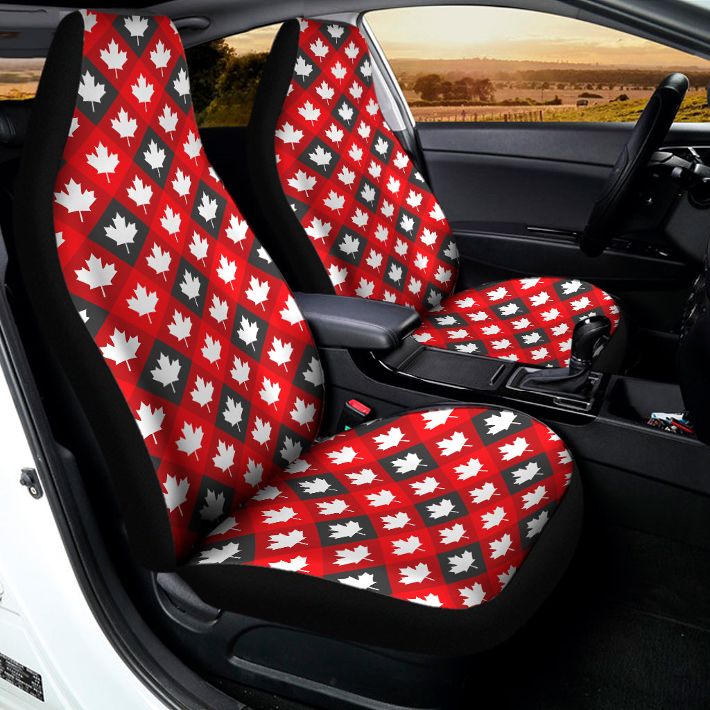 Canada Maple Leaf Pattern Print Universal Fit Car Seat Covers