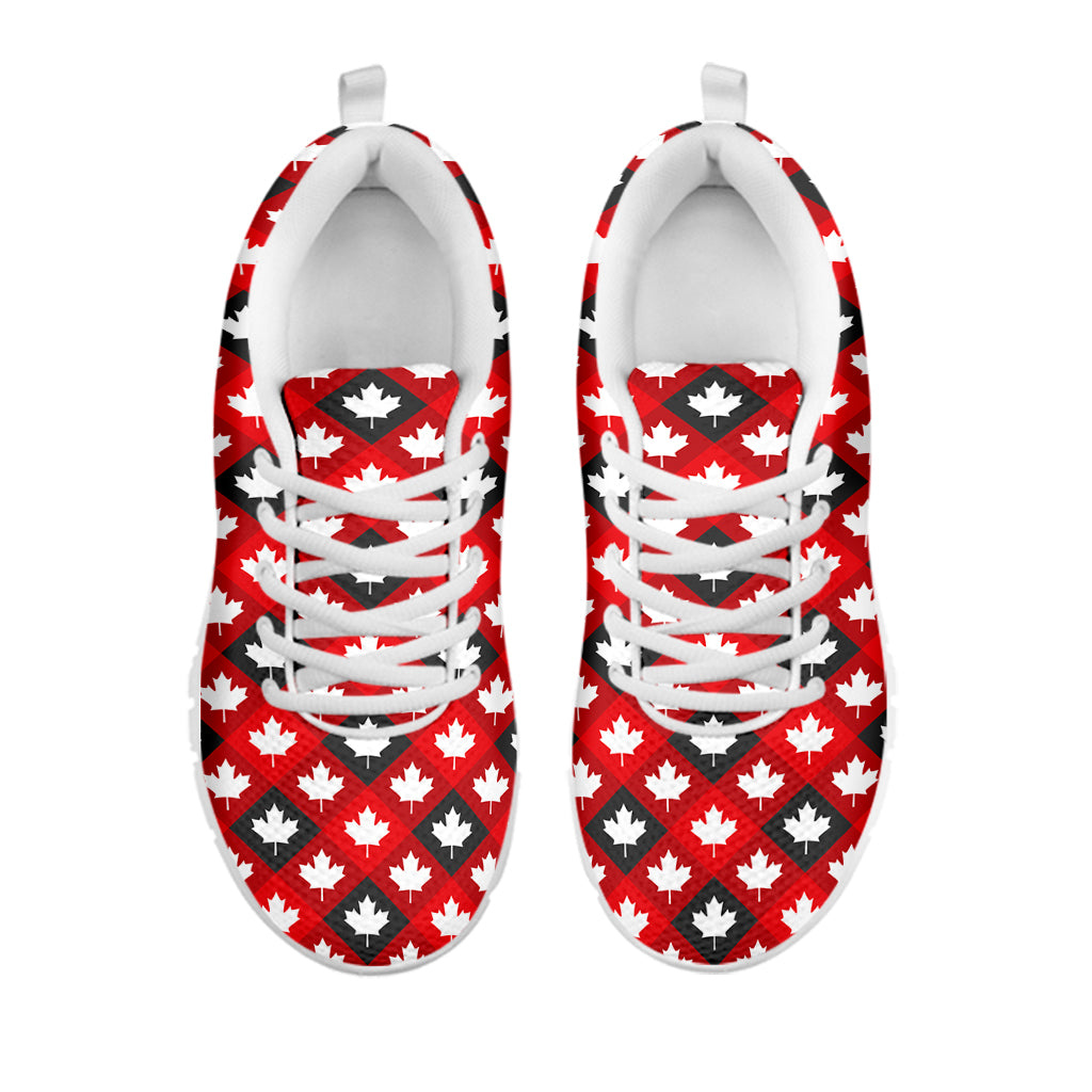 Canada Maple Leaf Pattern Print White Sneakers