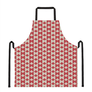 Canadian Maple Leaf Pattern Print Apron