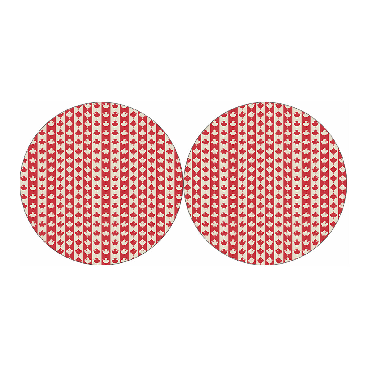 Canadian Maple Leaf Pattern Print Car Coasters