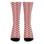 Canadian Maple Leaf Pattern Print Crew Socks