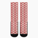 Canadian Maple Leaf Pattern Print Crew Socks