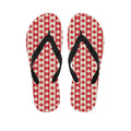 Canadian Maple Leaf Pattern Print Flip Flops