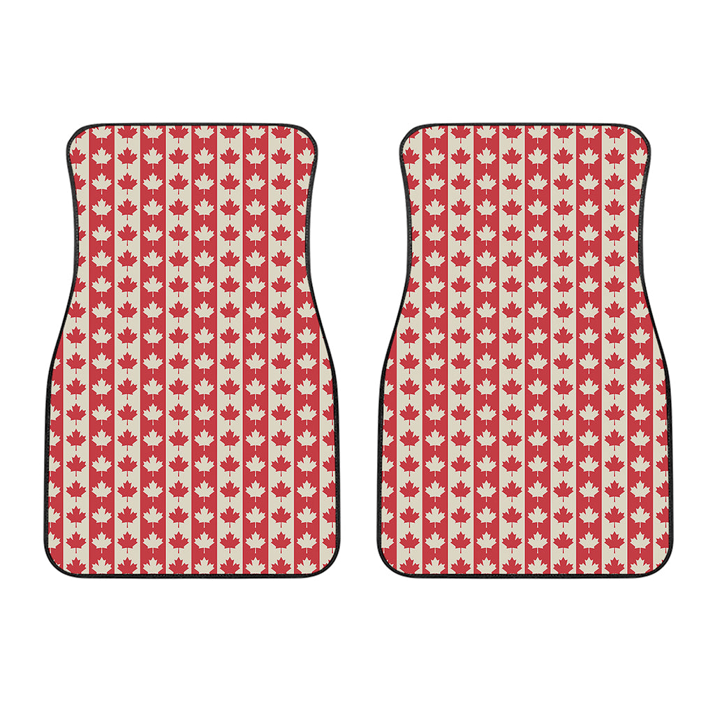 Canadian Maple Leaf Pattern Print Front Car Floor Mats