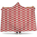 Canadian Maple Leaf Pattern Print Hooded Blanket