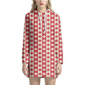 Canadian Maple Leaf Pattern Print Pullover Hoodie Dress
