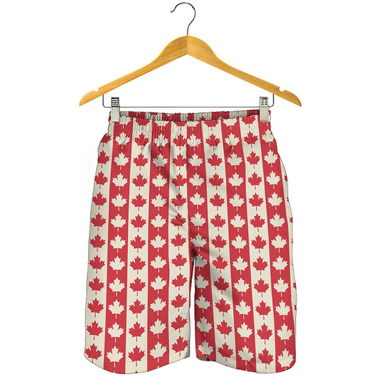 Canadian Maple Leaf Pattern Print Men's Shorts