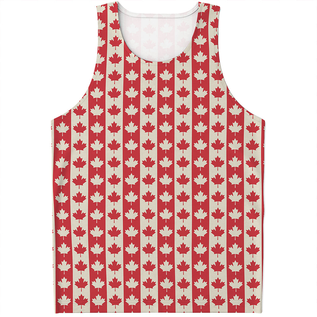 Canadian Maple Leaf Pattern Print Men's Tank Top