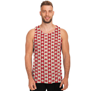 Canadian Maple Leaf Pattern Print Men's Tank Top