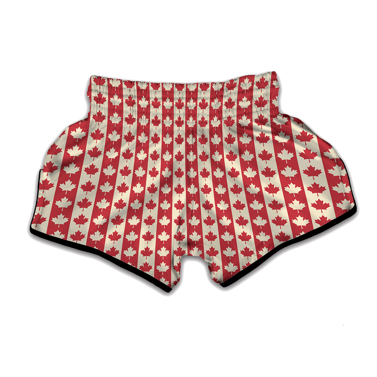 Canadian Maple Leaf Pattern Print Muay Thai Boxing Shorts