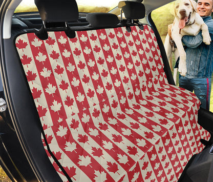 Canadian Maple Leaf Pattern Print Pet Car Back Seat Cover