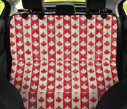 Canadian Maple Leaf Pattern Print Pet Car Back Seat Cover