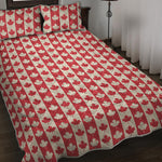 Canadian Maple Leaf Pattern Print Quilt Bed Set