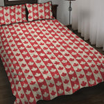 Canadian Maple Leaf Pattern Print Quilt Bed Set