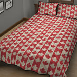 Canadian Maple Leaf Pattern Print Quilt Bed Set