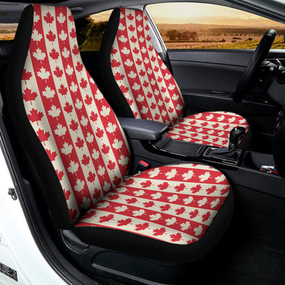 Canadian Maple Leaf Pattern Print Universal Fit Car Seat Covers