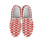 Canadian Maple Leaf Pattern Print White Slip On Shoes