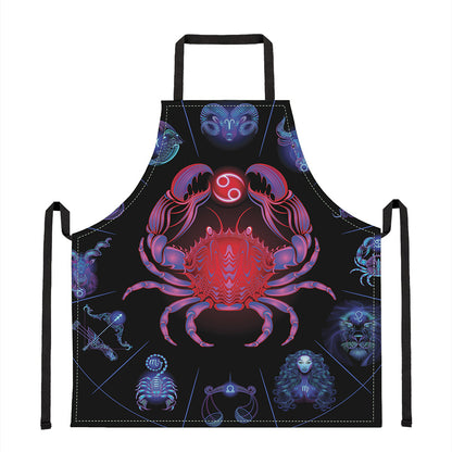 Cancer And Astrological Signs Print Apron