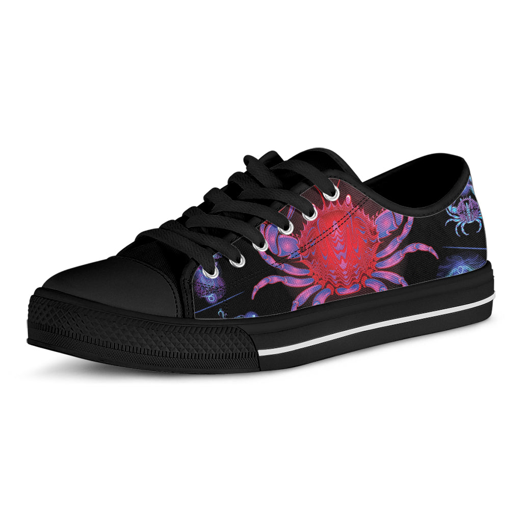 Cancer And Astrological Signs Print Black Low Top Shoes 