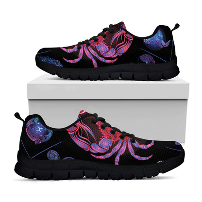 Cancer And Astrological Signs Print Black Sneakers