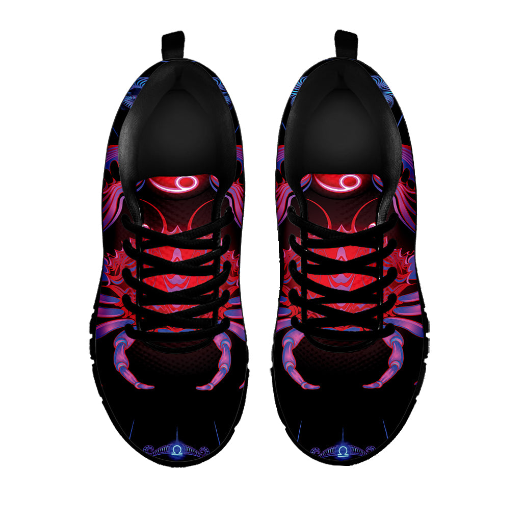 Cancer And Astrological Signs Print Black Sneakers