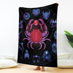 Cancer And Astrological Signs Print Blanket
