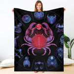Cancer And Astrological Signs Print Blanket