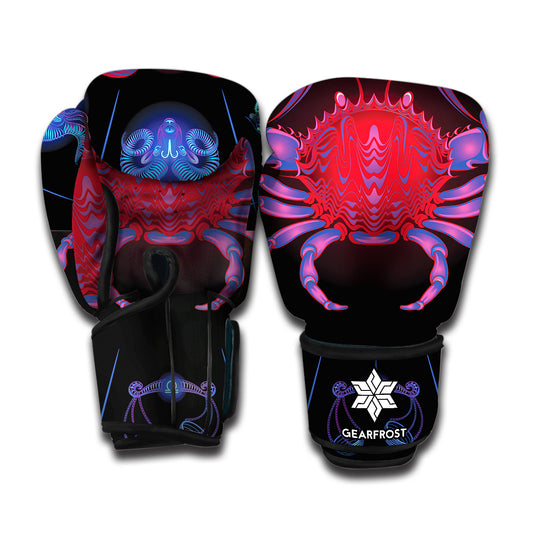 Cancer And Astrological Signs Print Boxing Gloves