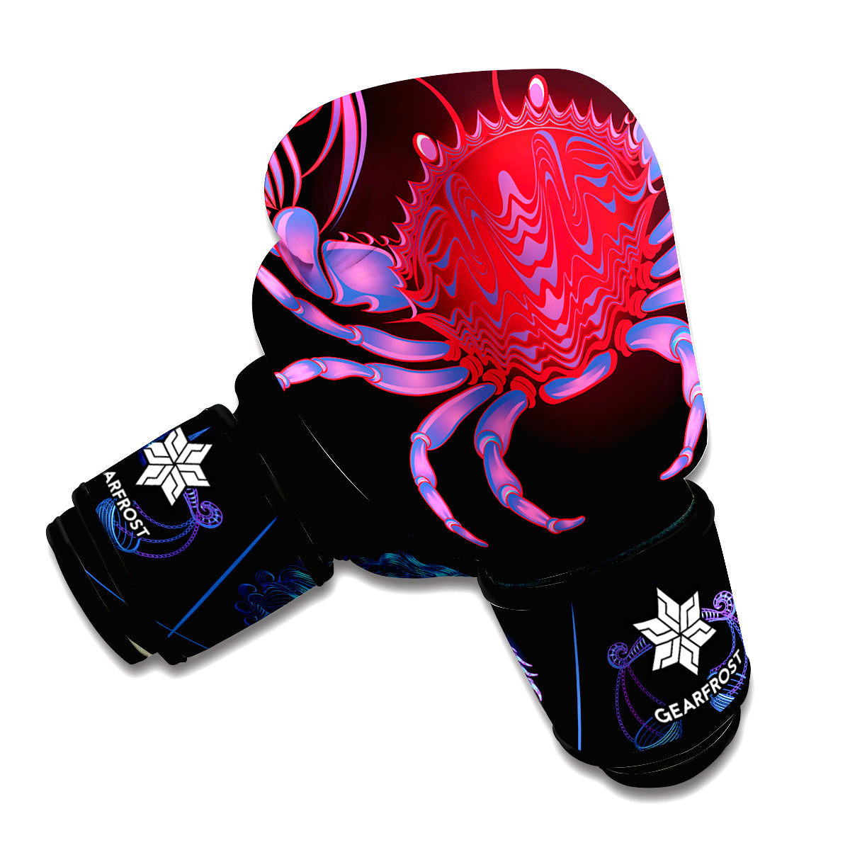 Cancer And Astrological Signs Print Boxing Gloves