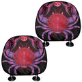 Cancer And Astrological Signs Print Car Headrest Covers