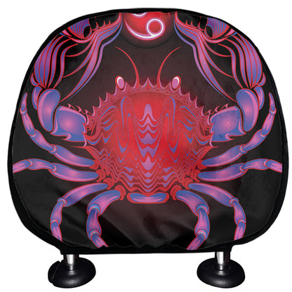 Cancer And Astrological Signs Print Car Headrest Covers