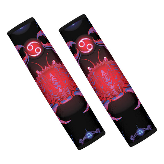Cancer And Astrological Signs Print Car Seat Belt Covers