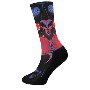 Cancer And Astrological Signs Print Crew Socks