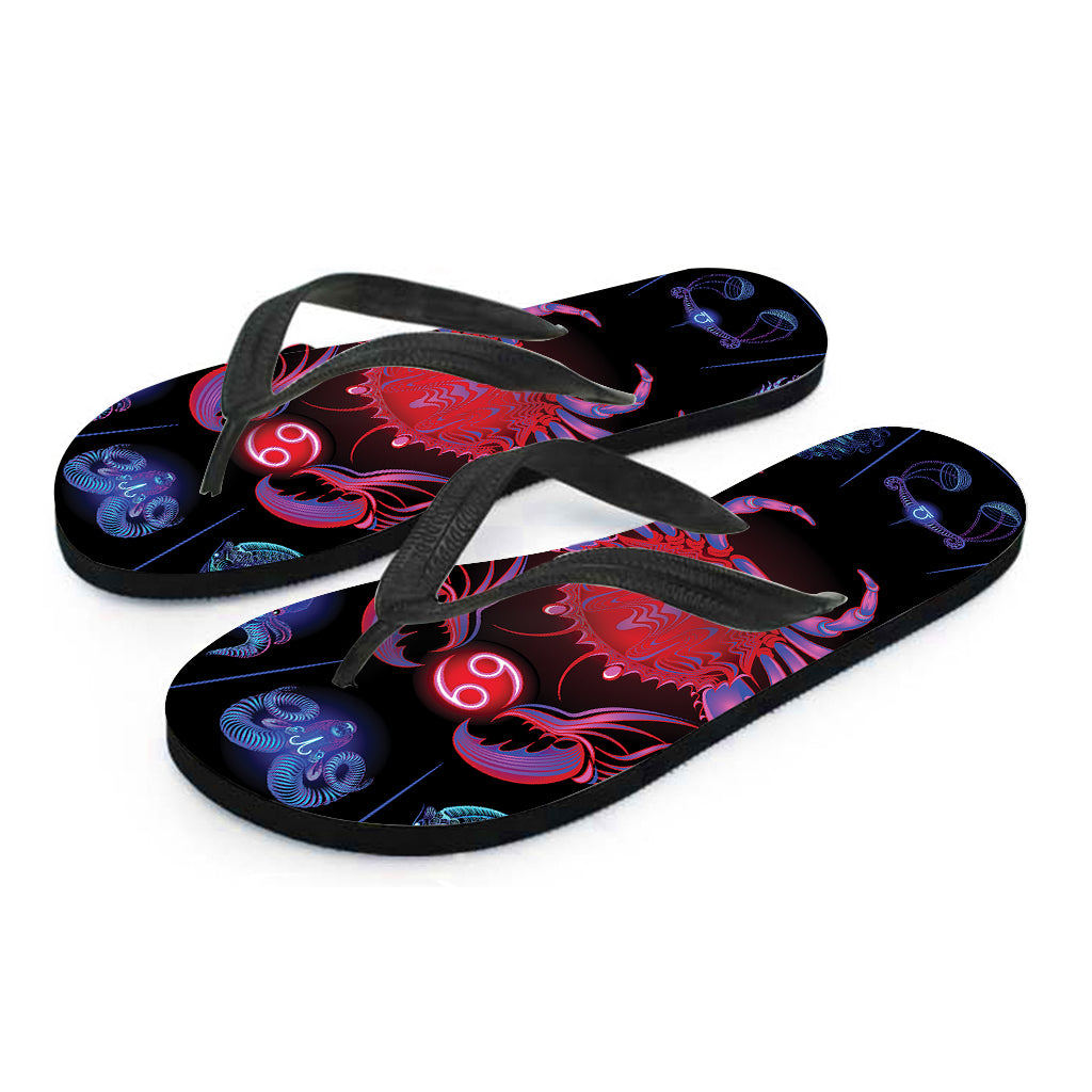Cancer And Astrological Signs Print Flip Flops