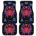 Cancer And Astrological Signs Print Front and Back Car Floor Mats