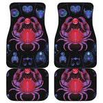 Cancer And Astrological Signs Print Front and Back Car Floor Mats