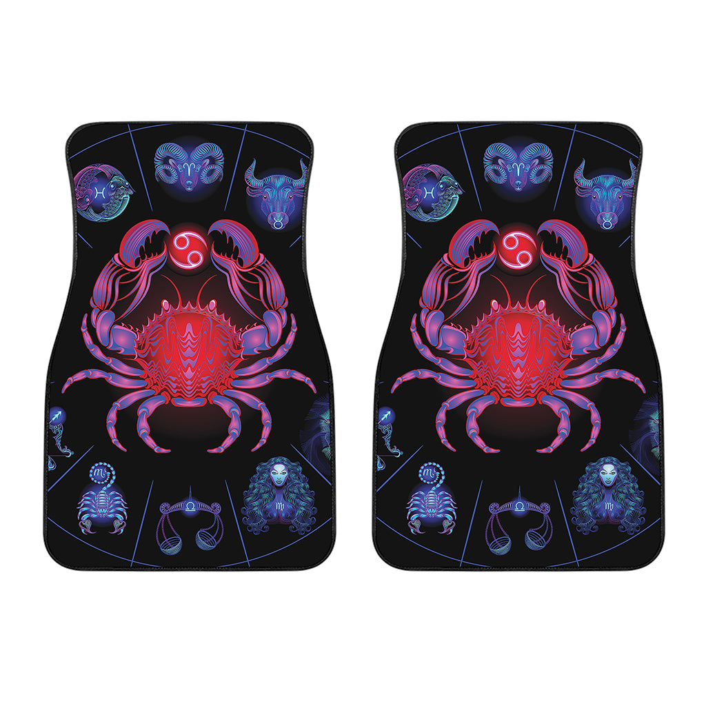 Cancer And Astrological Signs Print Front Car Floor Mats